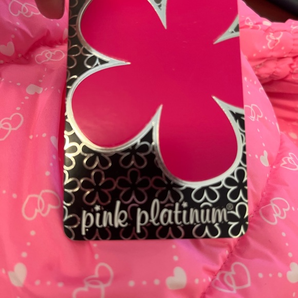 Pink Platinum Pink Puffer Jacket with Hood and Insulation - Picture 5 of 6